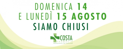 Giornata Chiusura Farmacia Costa